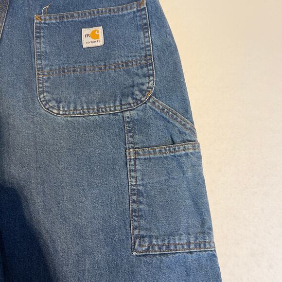 Carhartt FR Denim Jeans Men's 34w x 32L Flame Resistant FRB13 DNM Blue Utility - Picture 6 of 16